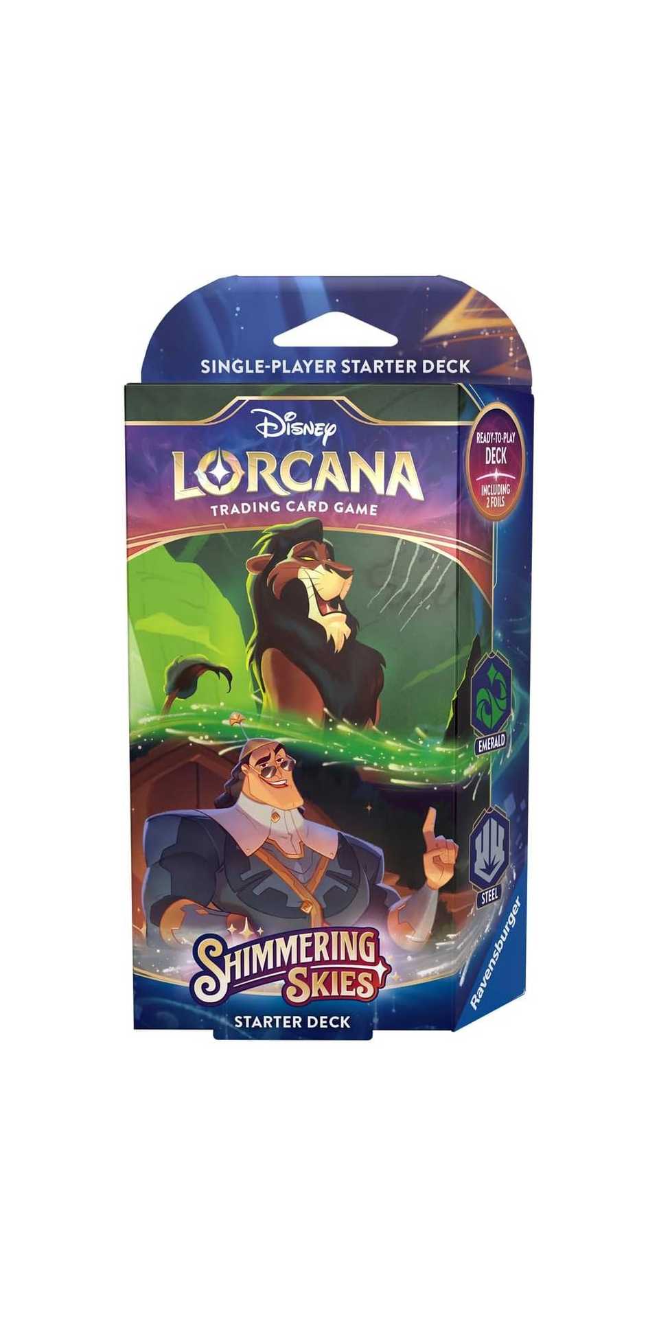 generic lorcana tcg: shimmering skies: starter decks: both emerald Disney Lorcana Starter Deck Shimmering Skies Emerald & Steel main image 1