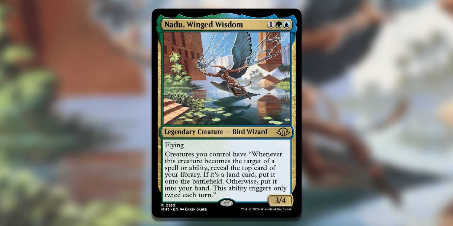 nadu mtg card Nadu, Winged Wisdom Flying Creatures you control have Whenever this creature becomes the target of a spell or ability How To Build A Nadu,