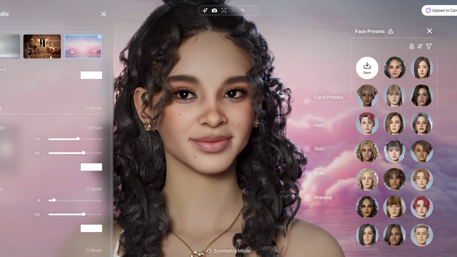 inZOI Character Creator designing a woman