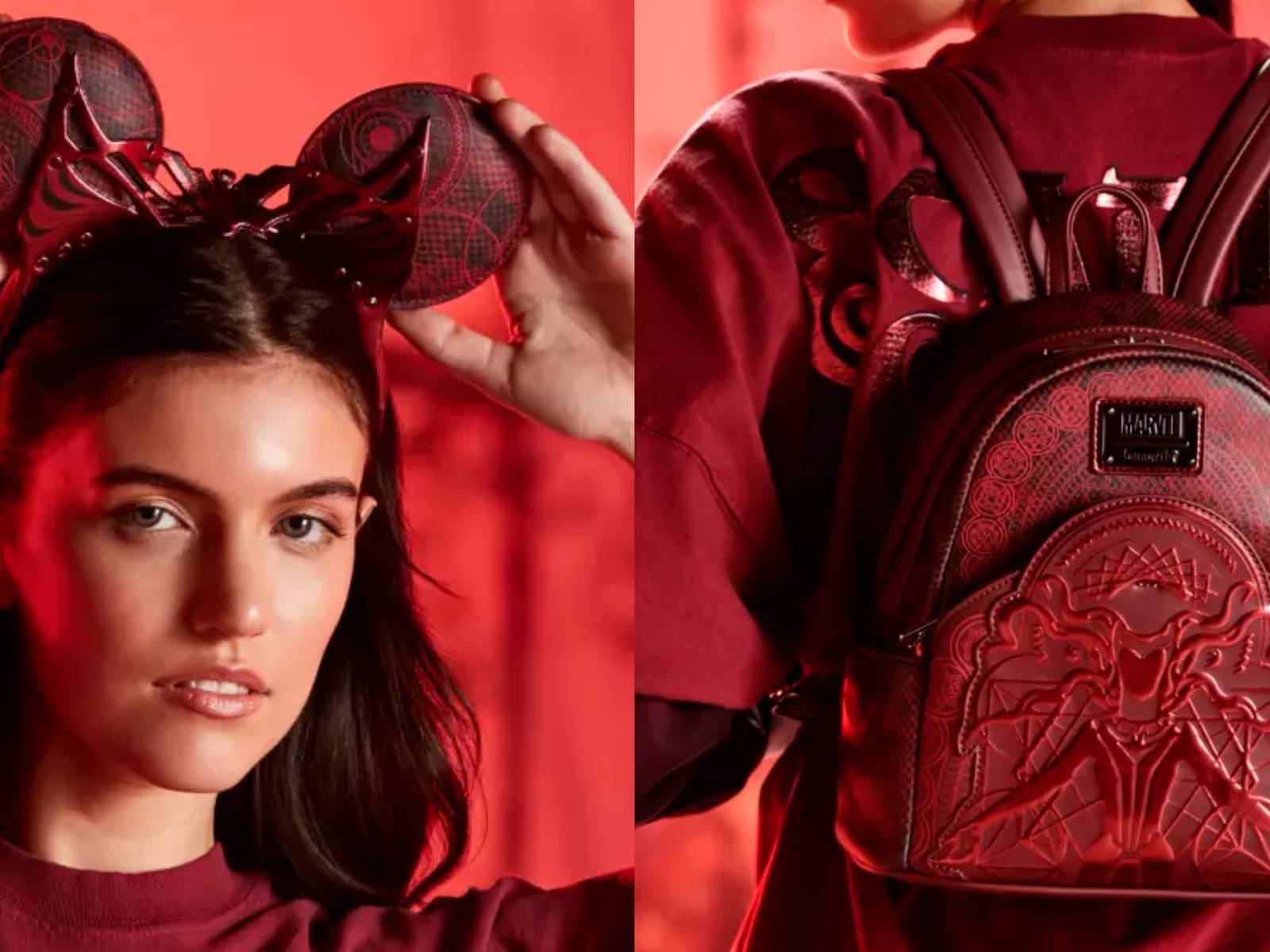 Disney\'s Scarlet witch set Disney\'s loungefly mini back pack and Minnie ears new Scarlet Witch Loungefly Mini Backpack main image 2