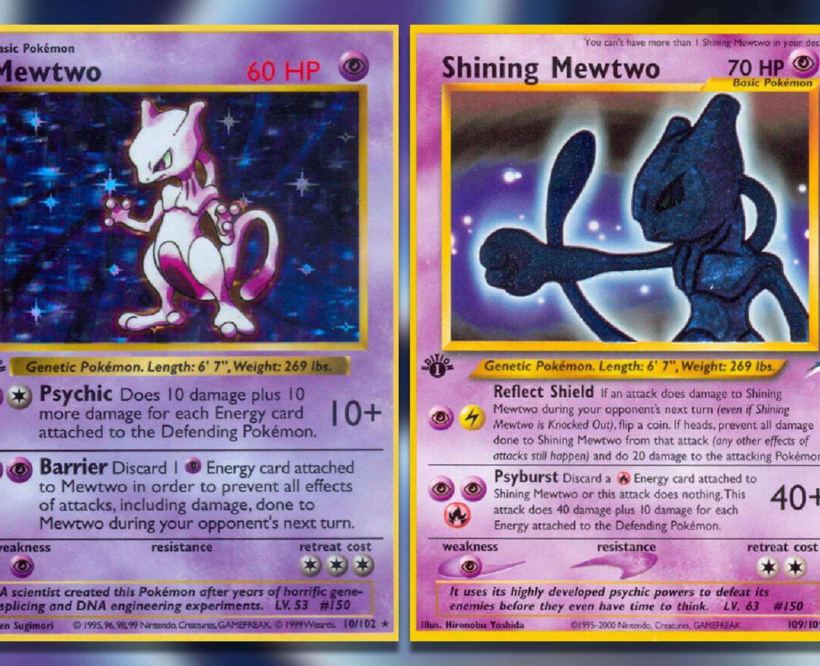 pokemon mewtwo card 1995 - (10) - Base Set 2 this item offers a spectacular aesthetic for a gallery Other | Mewtwo 1995 |