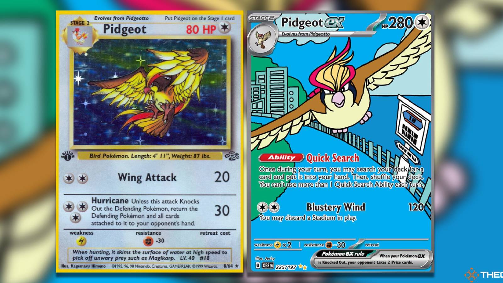 1999 pidgeot pokemon card Pokemon Pidgeat- Jungle Holo 1999