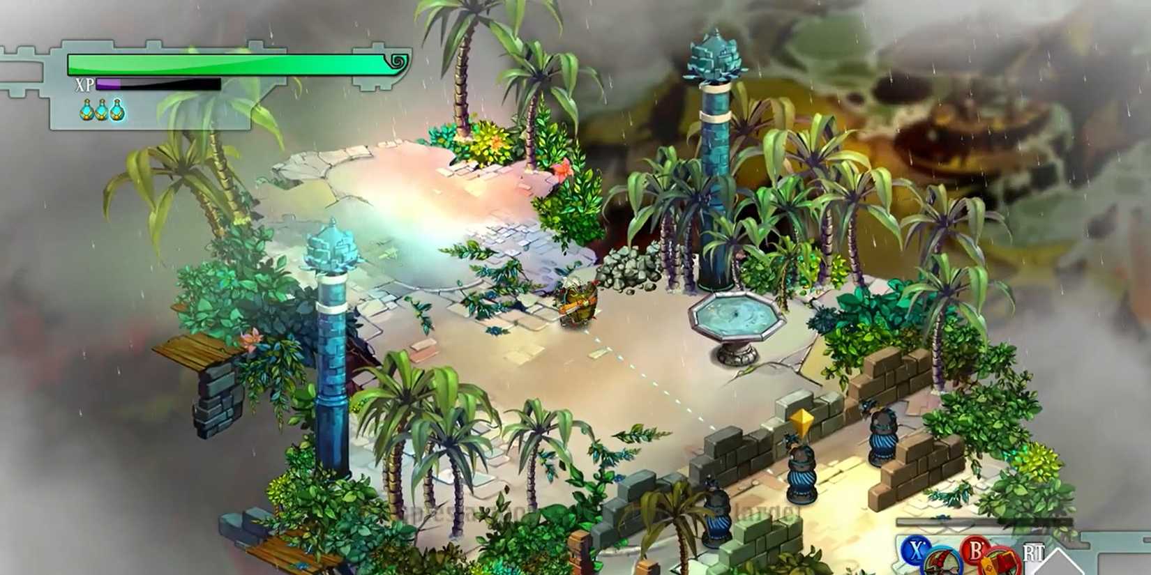 The Kid uses his shield in the Bastion tutorial.