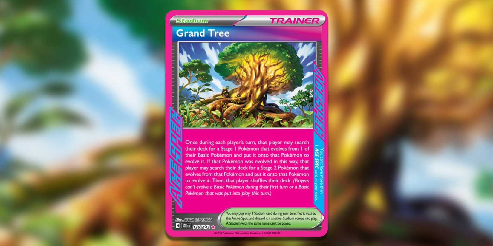 grand tree pokemon card price Grand Tree - 136/142 - Stellar Crown Ace Spec Ultra Rare Pokemon Card TCG - M/NM