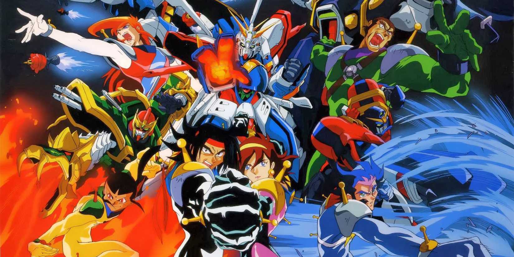 The lead role of Mobile Fighter G Gundam and their mobile costumes.