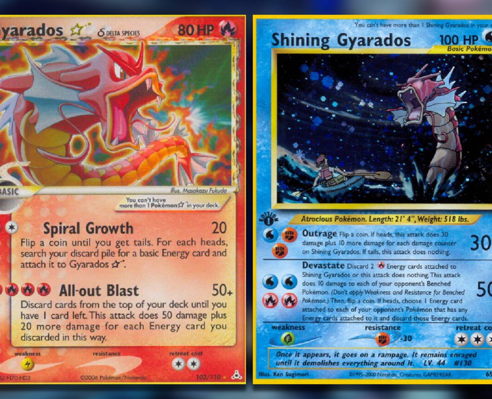 gyarados pokemon card shiny Gyarados [DR - 32/97]