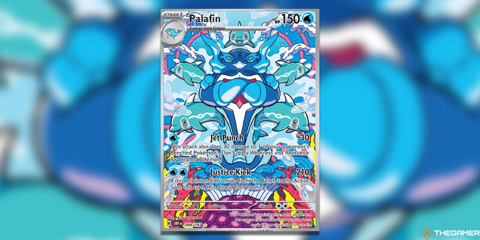 palafin pokemon card Amazon.com: Palafin 062/197 Holo - Obsidian Flames main image 1