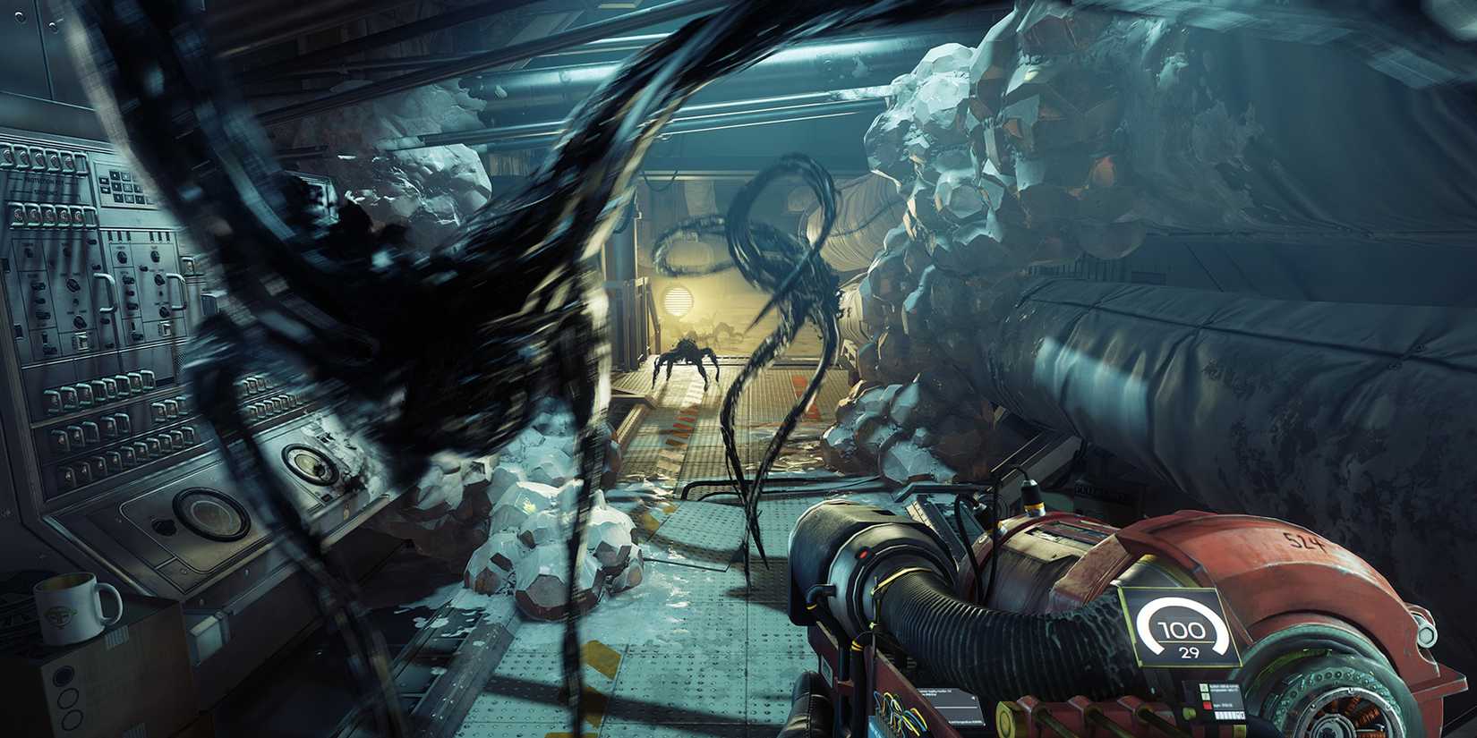 Aiming the Gloo Cannon at Prey's Mimic.