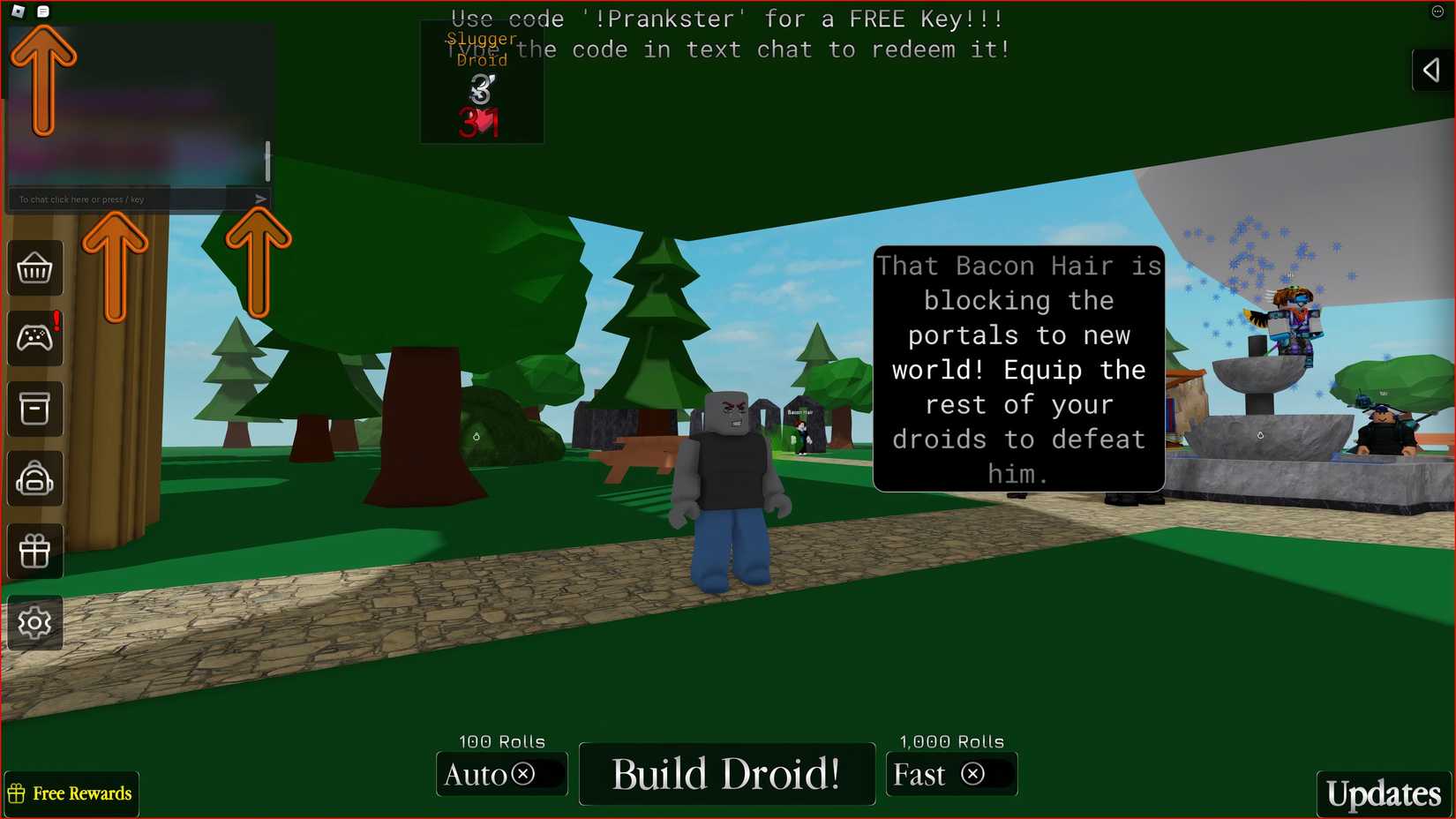 How Do I Redeem RNG Droids Codes? Image via Roblox.com