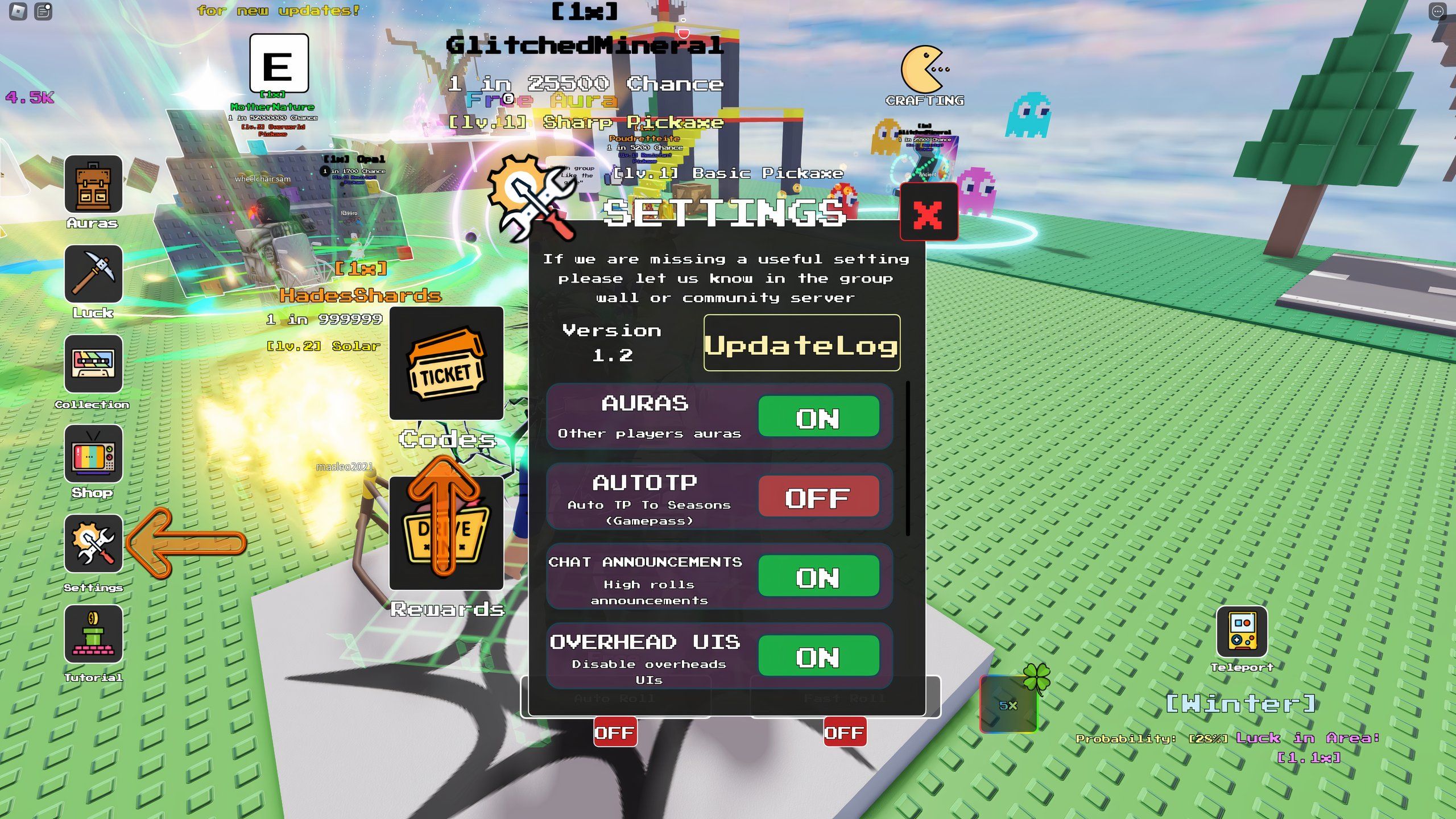 Mining RNG Codes - Roblox