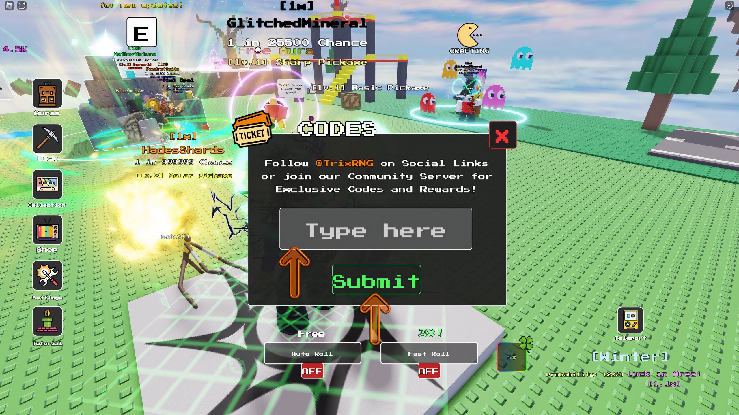 Mining RNG Codes - Roblox