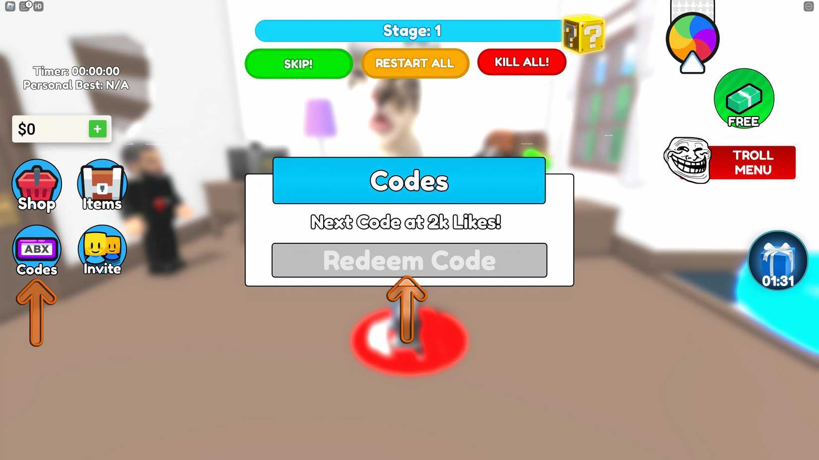 Escape Freaky Party Obby Codes - Roblox