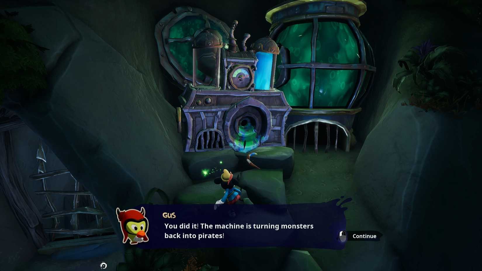 Mickey Using A Machine Should You Use Paint Or Thinner On Hook's Machine In Disney Epic Mickey ...
