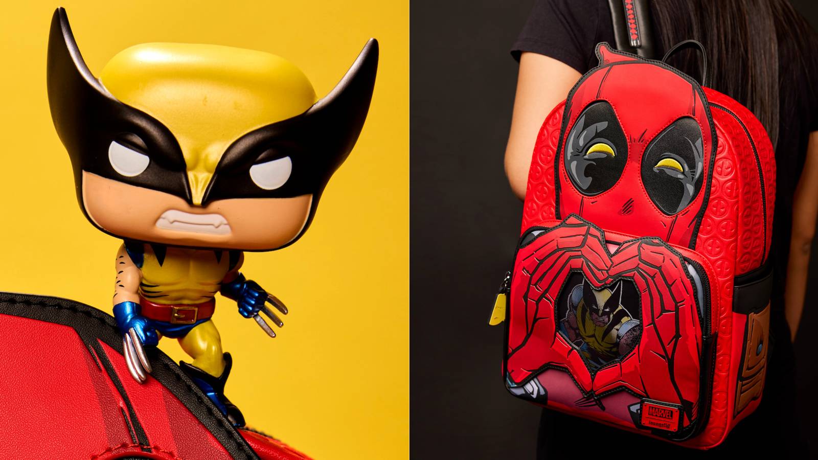 NITB: Deadpool & Wolverine Loungefly Backpack Marvel Deadpool & Wolverine Split Backpack | Hot Topic main image 4