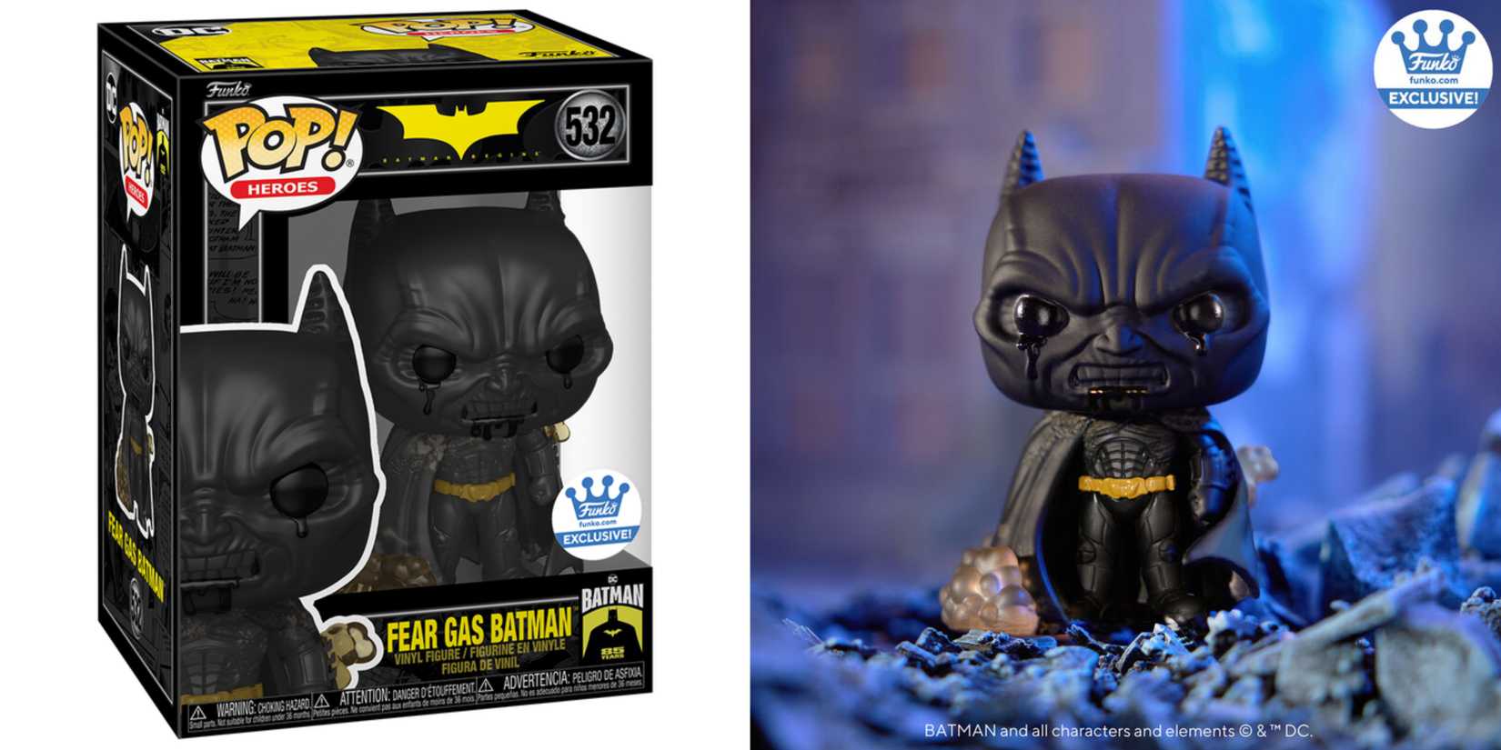 Funko Pop! DC Batman Begins 85 Years : Fear Gas Batman 532 Funko Special Edition Free Protector