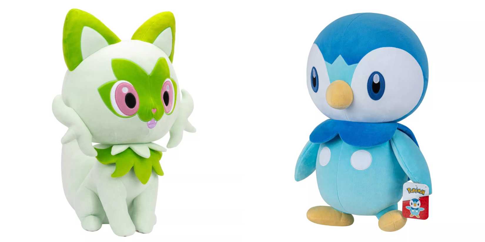 Target Pokemon Line Pokemon's 24-Inch Sprigatito And Piplup Plushes Are Now At Target