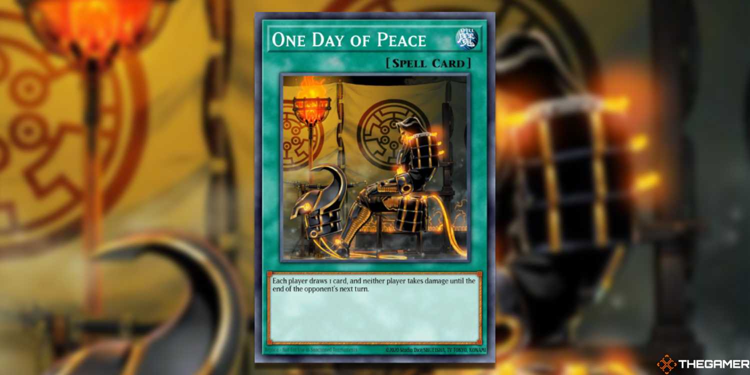 one day of peace yugioh card - OP04-EN012 - Super Rare - Unlimited Edition Oh is a strategic trading card game in which two playersDuel each other using a variety of Monster Spell and Trap Cardsto defeat their... One Day of Peace -