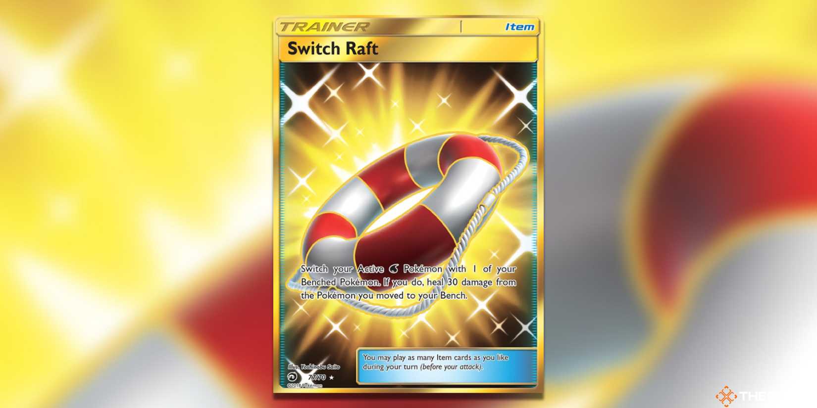 a golden pokemon card Dragonite GX (37/70) [Sun & Moon: Dragon Majesty] main image 1