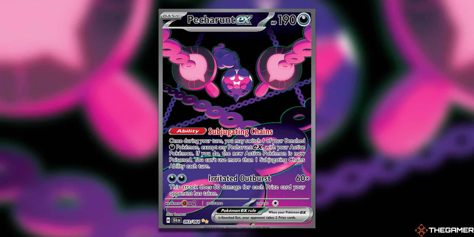 pecharunt ex pokemon card 093/064 - Pecharunt EX main image 1
