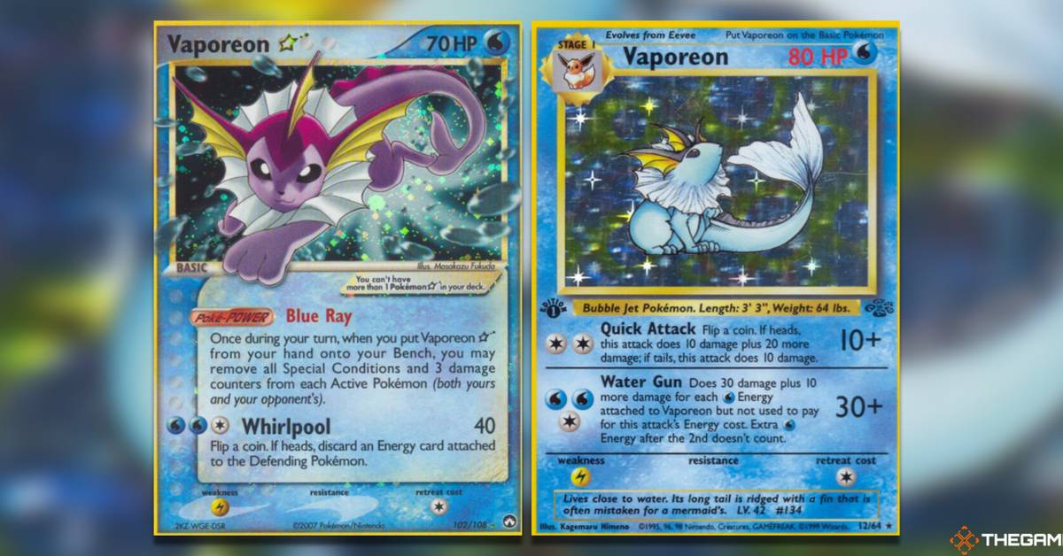 The Most Valuable Vaporeon Pokemon TCG Cards