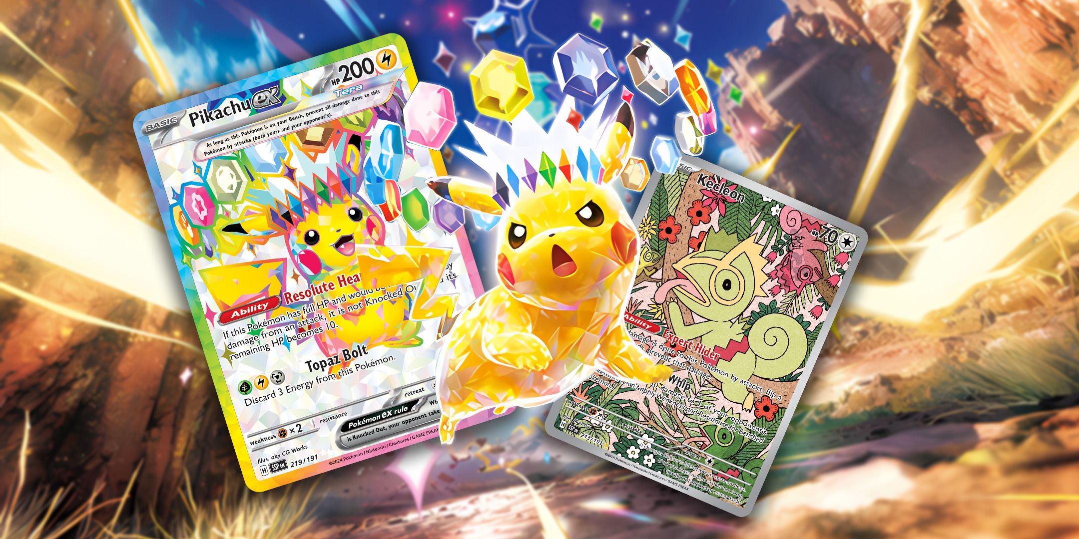 Pikachu ex And Kecleon Surging Sparks Spoilers - Pokemon TCG