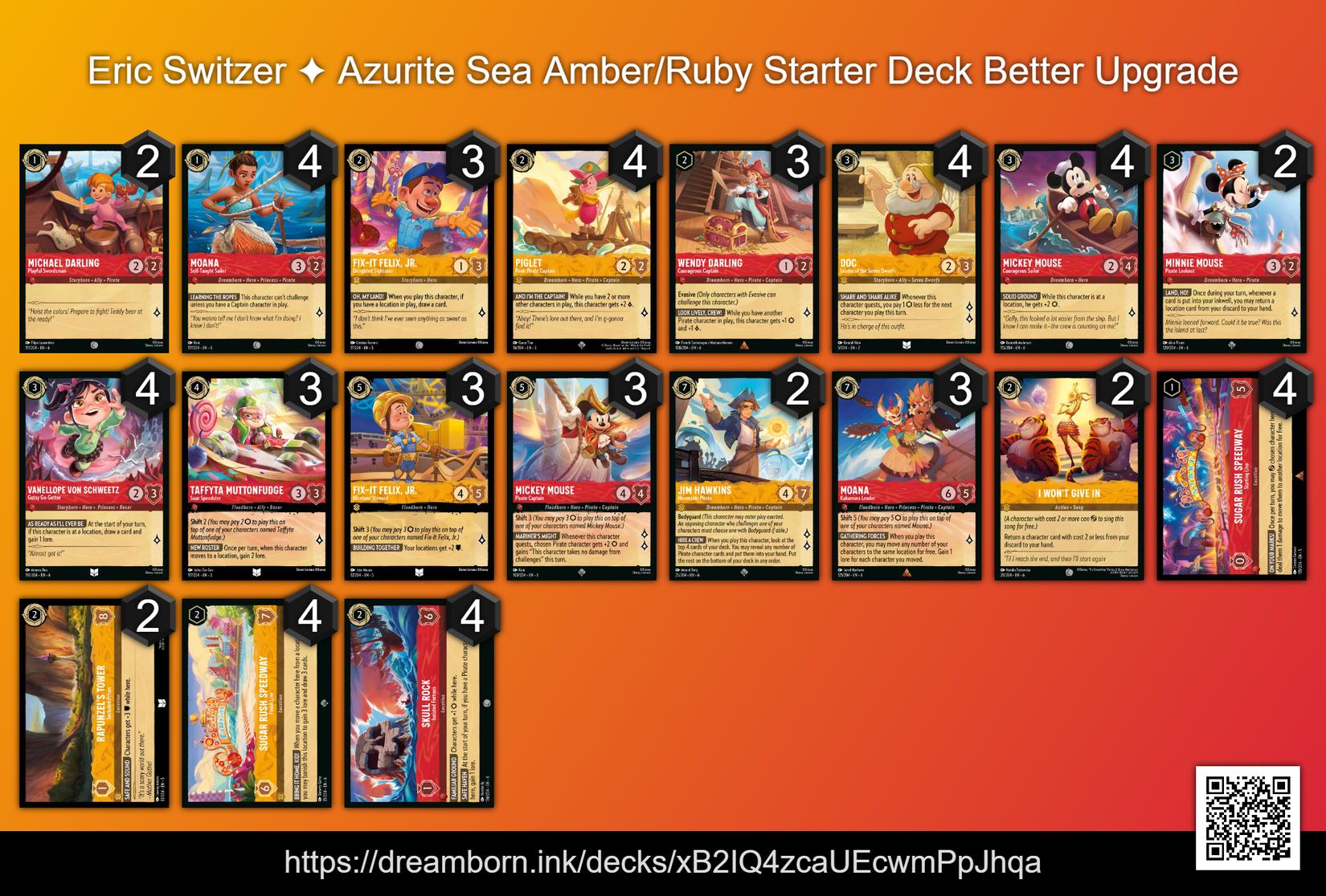 lorcana starter deck upgrades How To Upgrade The Amber/Ruby From Azurite Sea – Disney upgrade lorcana starter decks How