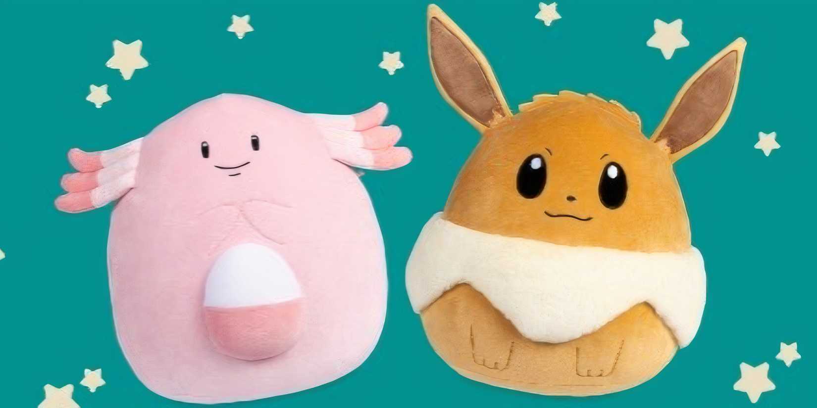 chansey and eevee pokemon squishmallows.