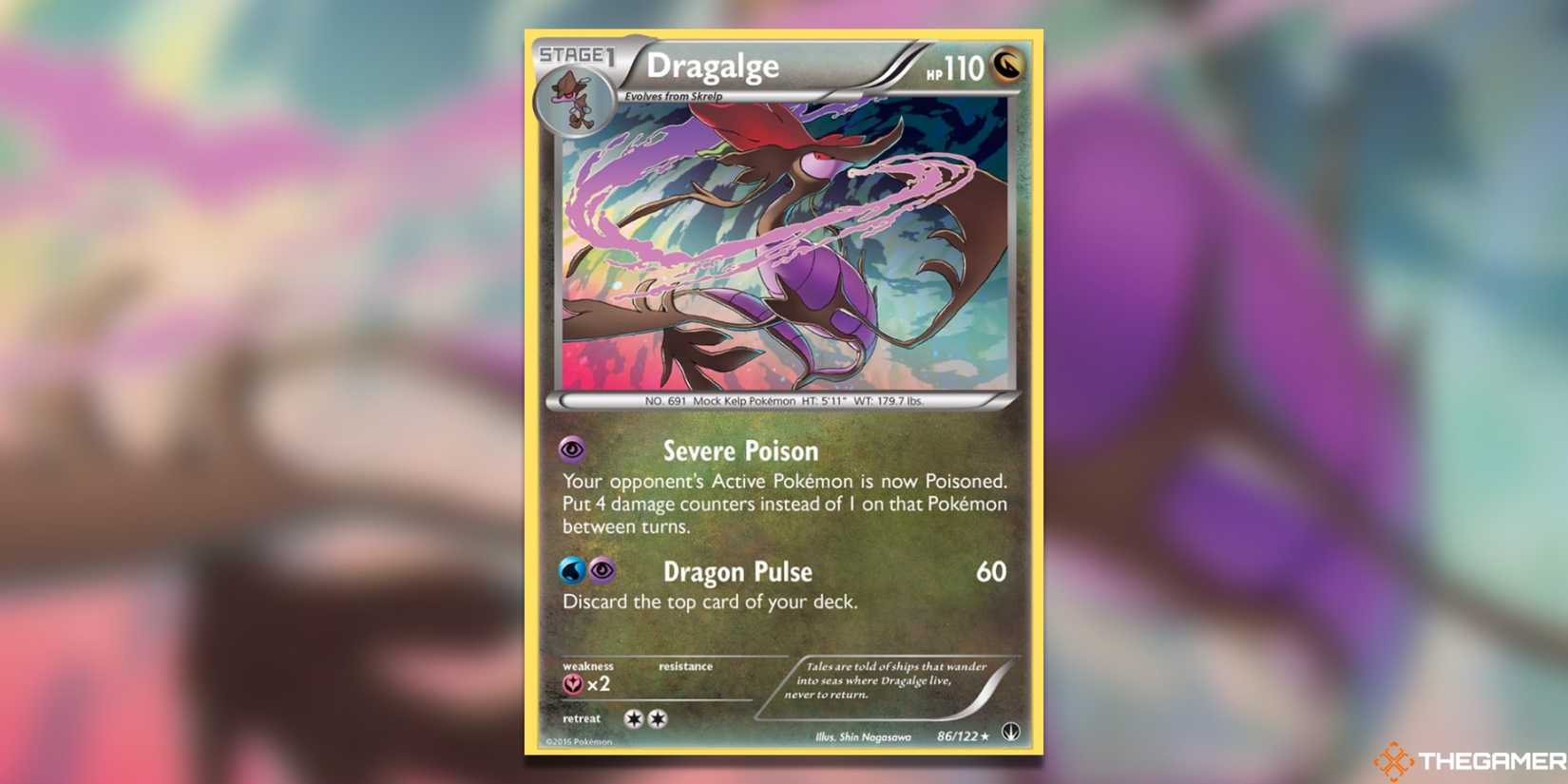 dragalge pokemon card Pokemon SM Forbidden light Card: Dragalge - 53/131 - Rare Reverse Holo main image 0