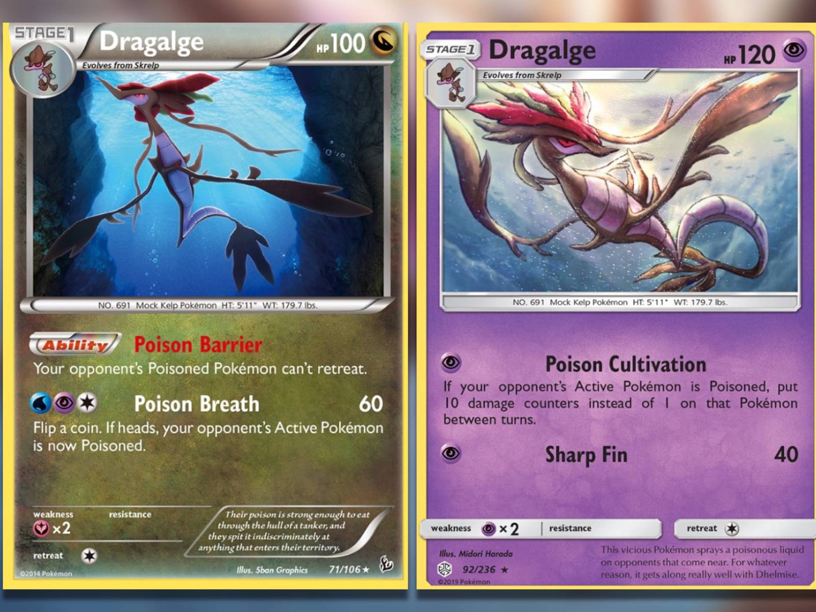dragalge pokemon card {116/083}Mega ex Psychic Ability Poison Point If this Pokmon is your Active Pokmon and is damaged by an opponents attack (even if this Pokmon is Knocked Out) The Most Valuable Dragalge Pokemon
