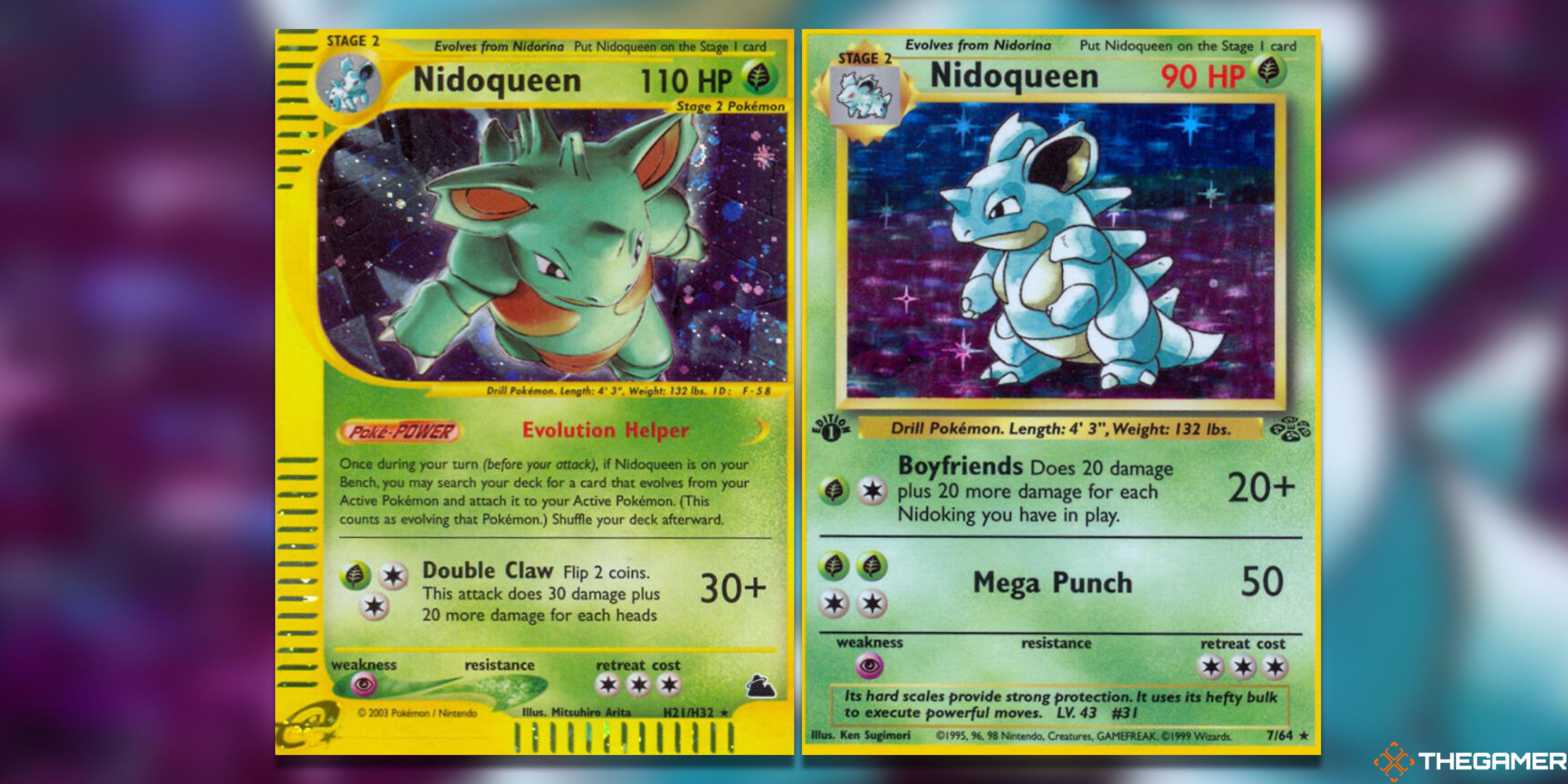 英語版初期　ポケモンカード　Nidoqueen holo 英語版初期 ポケモンカード Nidoqueen holo Nidoqueen 7/64 Holo