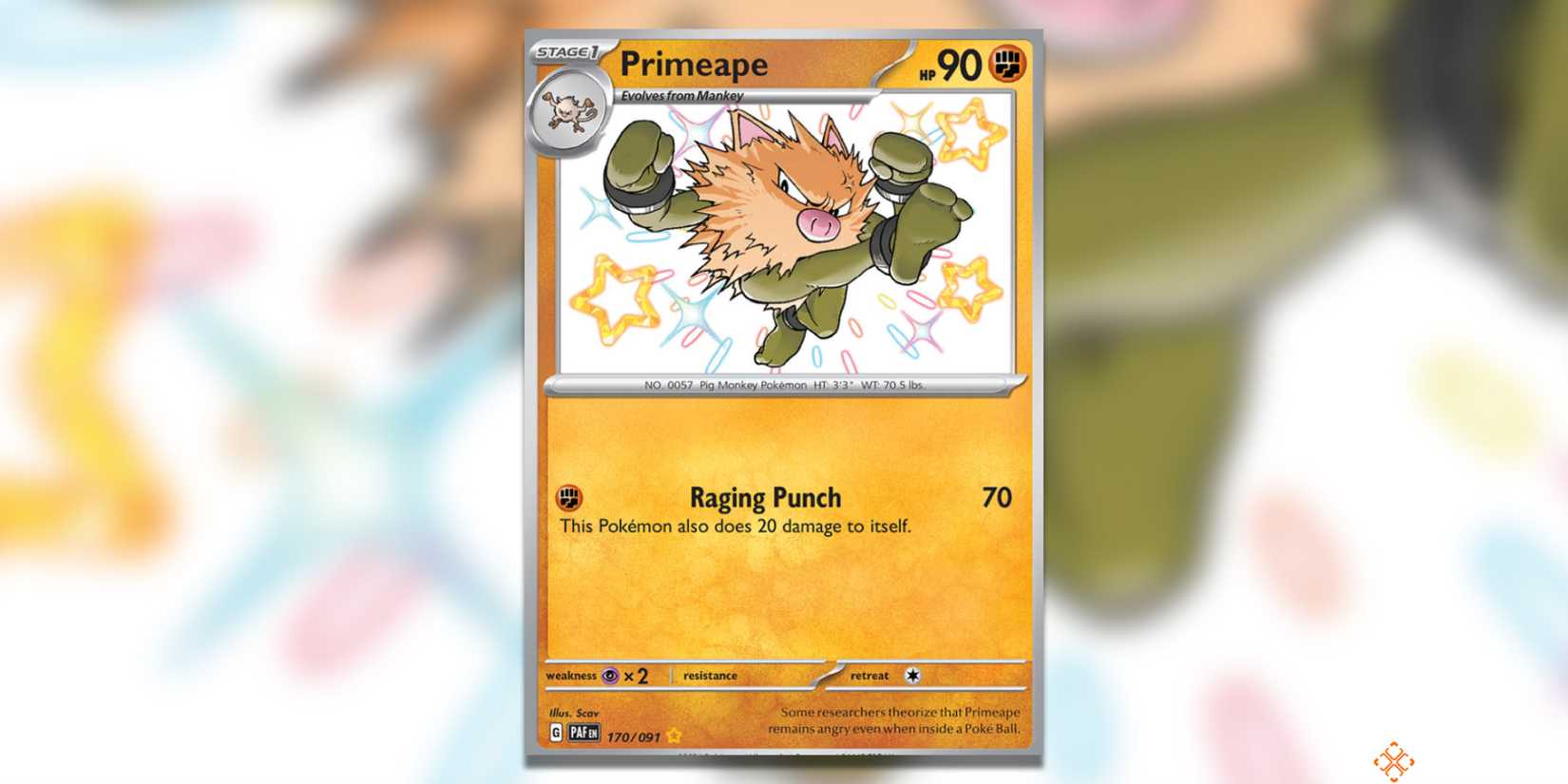 pokemon cards target nearby 107/193 - Primeape (Cosmos Holo) Pokemon Card main image 0