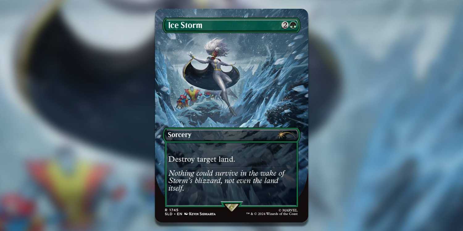 storm marvel mtg card Magic the Gathering Secret Lair x Marvel's another target attacking creature gains flying and gets +X/+0 Every MTG Marvel Secret Lair
