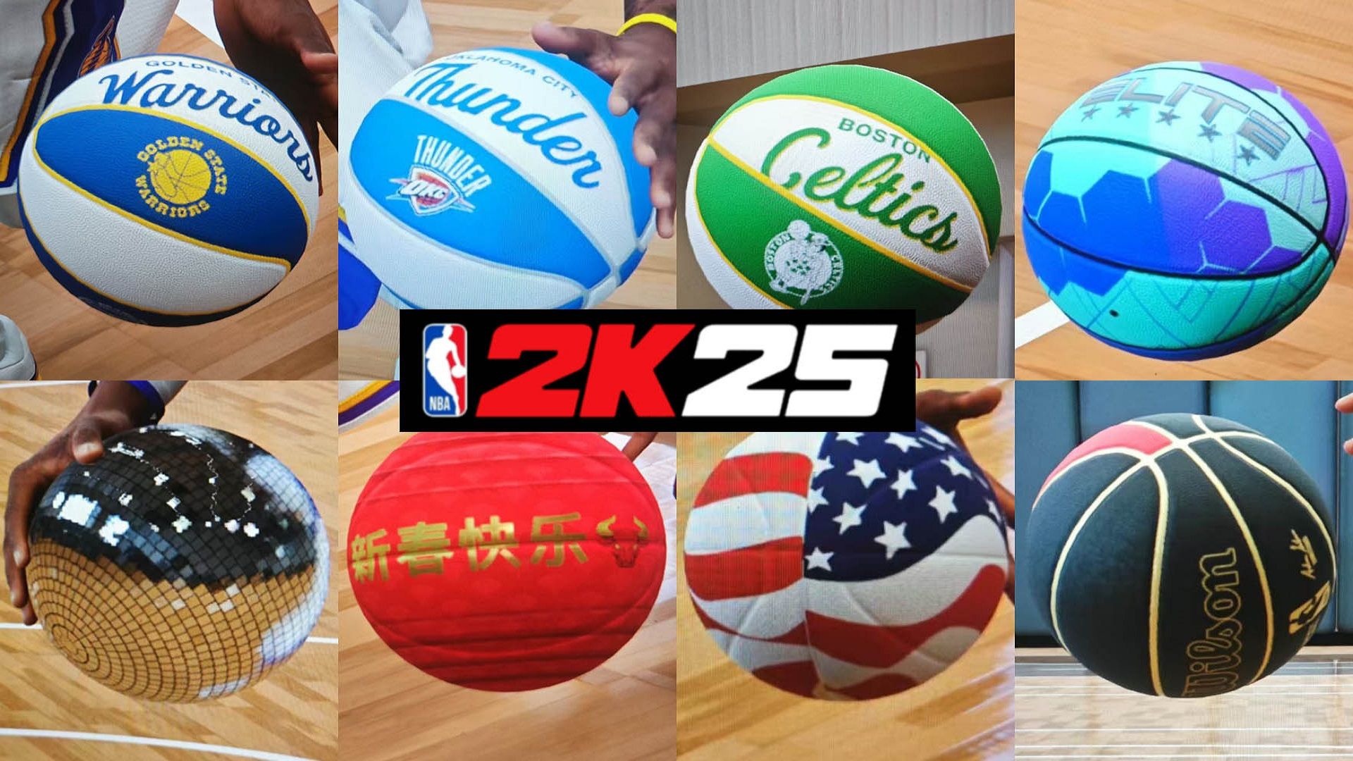 بهترین مودها در NBA 2K25 10 مجموعه ای از توپ های بسکتبال رنگی جدید برای 2K mod-1