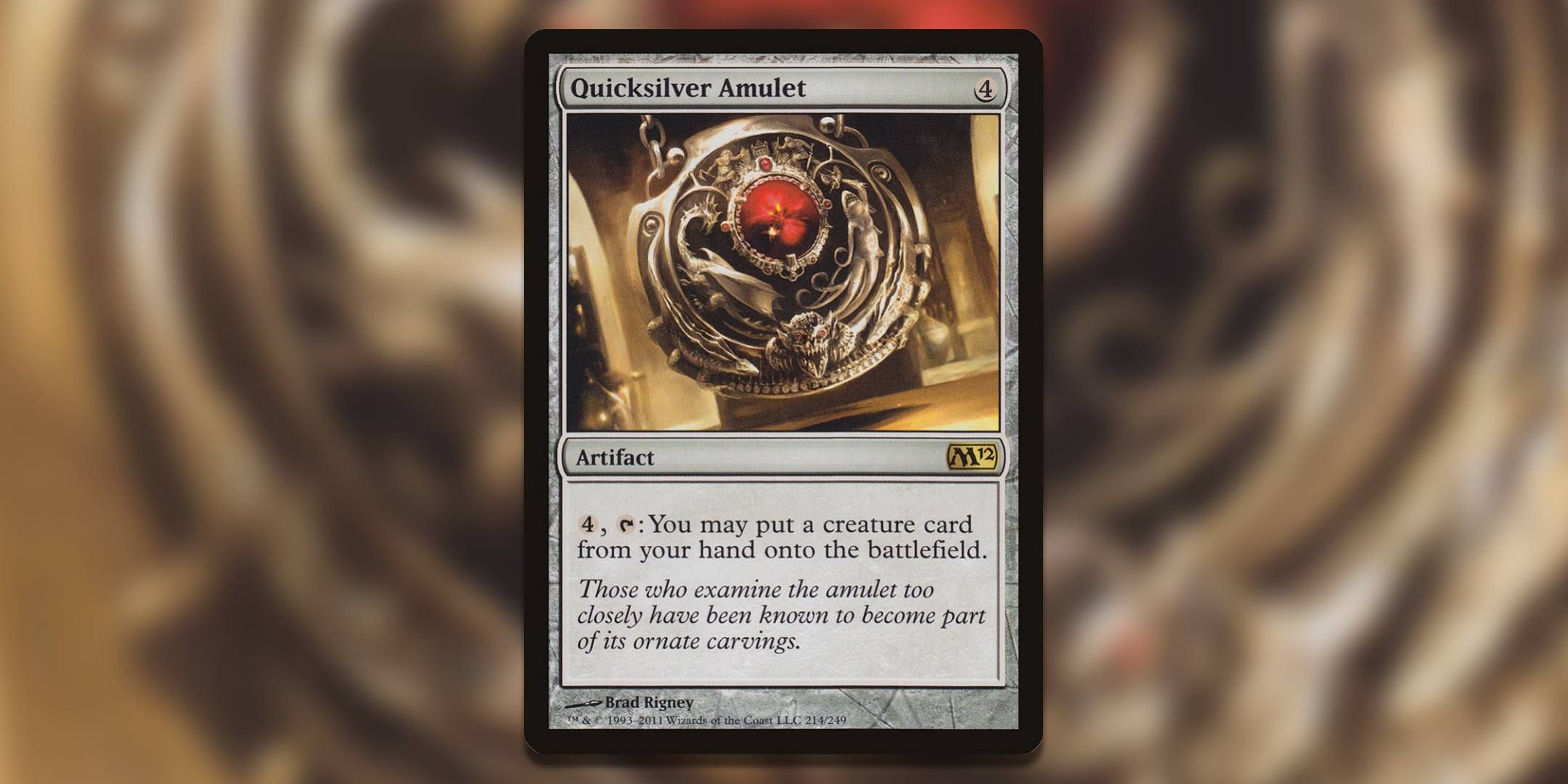 Silver Knight Mtg MTG The Brothers' War - Quicksilver Amulet (Retro Frame)  - Mint Condition