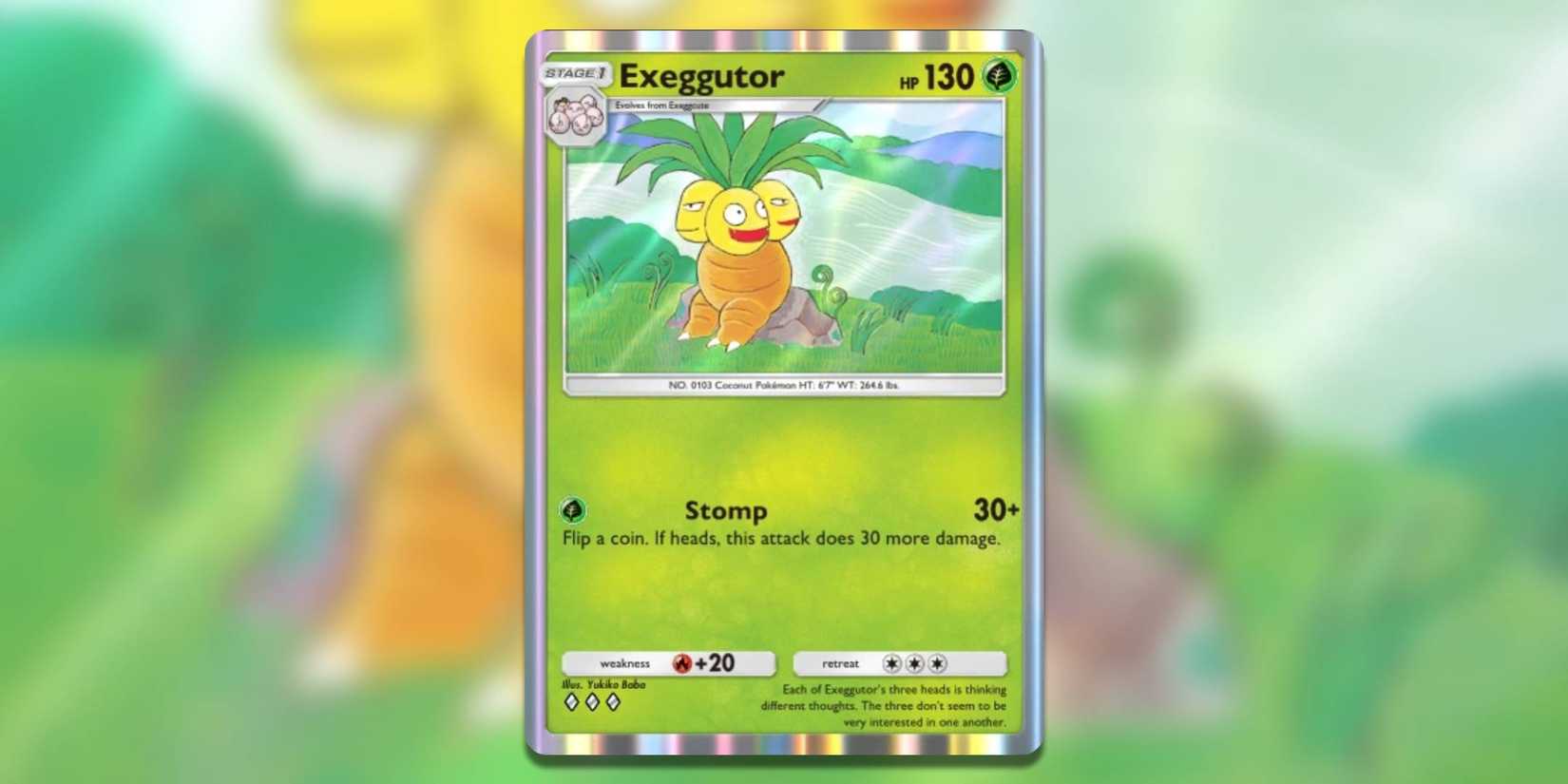 coconut pokemon card coconut pokemon card Exeggutor - 003/191