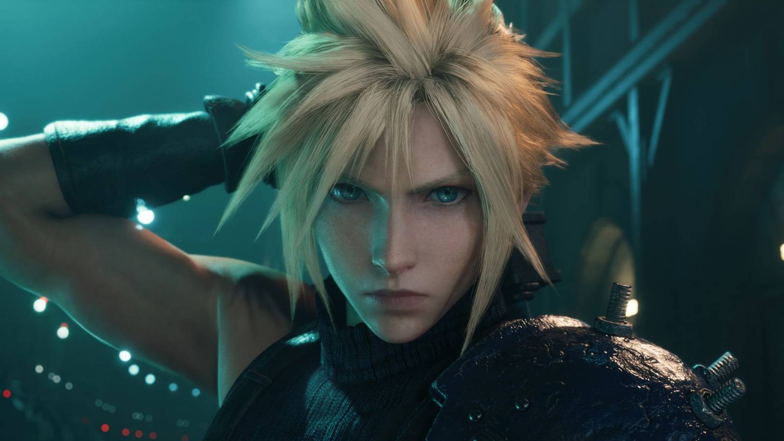Cloud Strife in the intro for the Final Fantasy 7 remake.