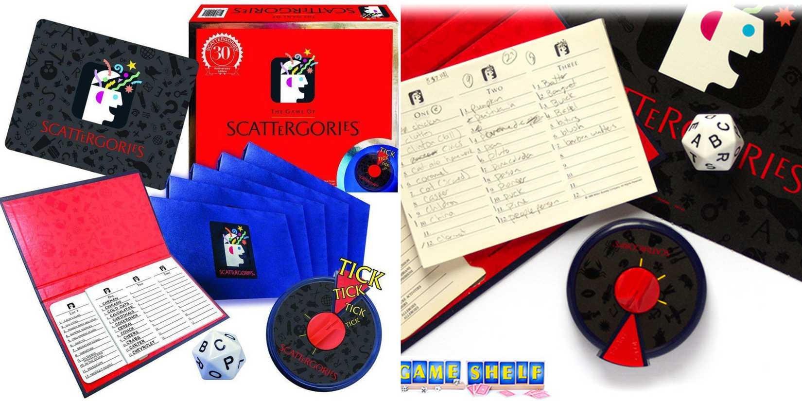 Scattergories two blow games side by side.