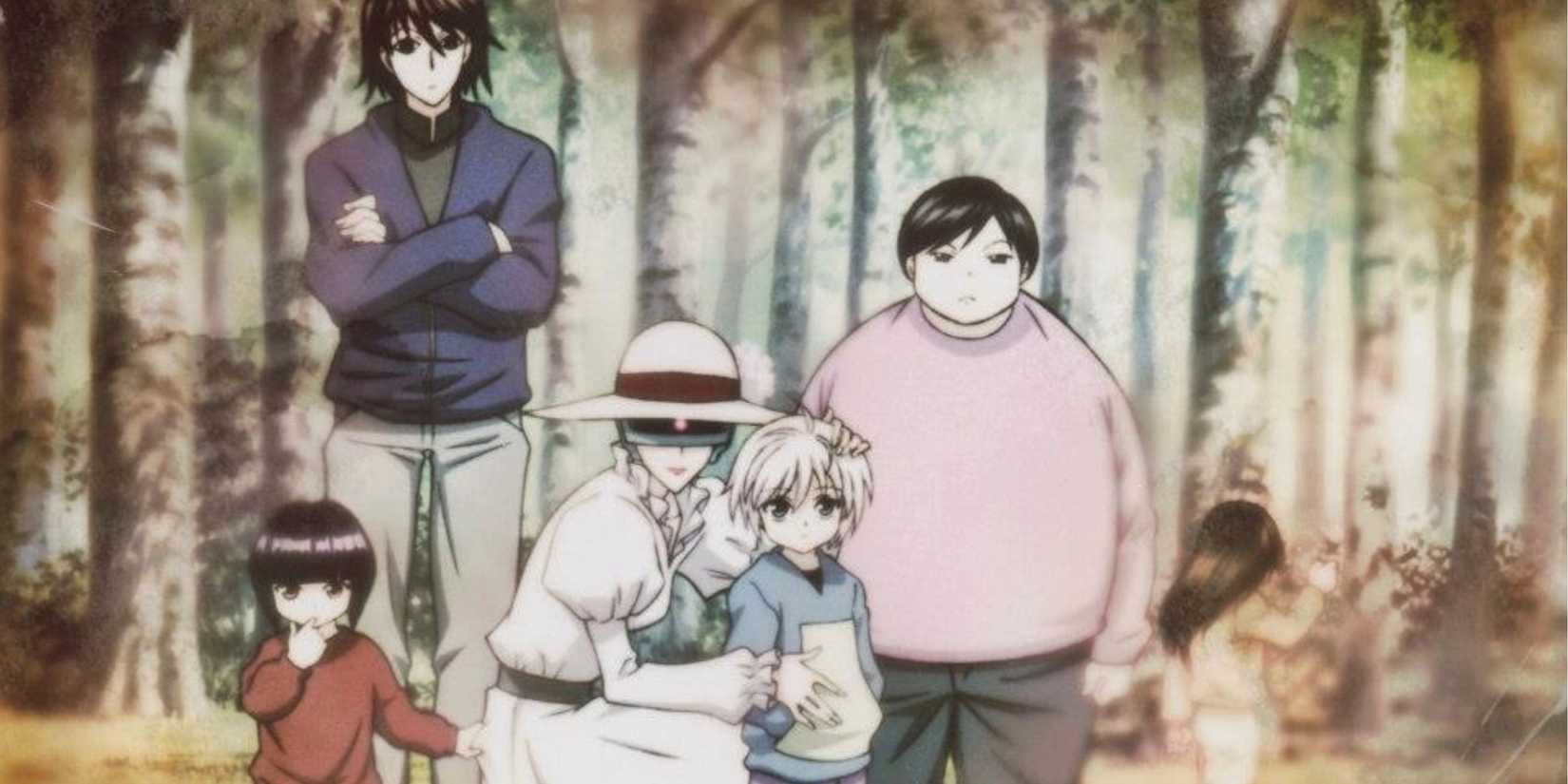 Picture of Kikyo Zoldyck with her five children.