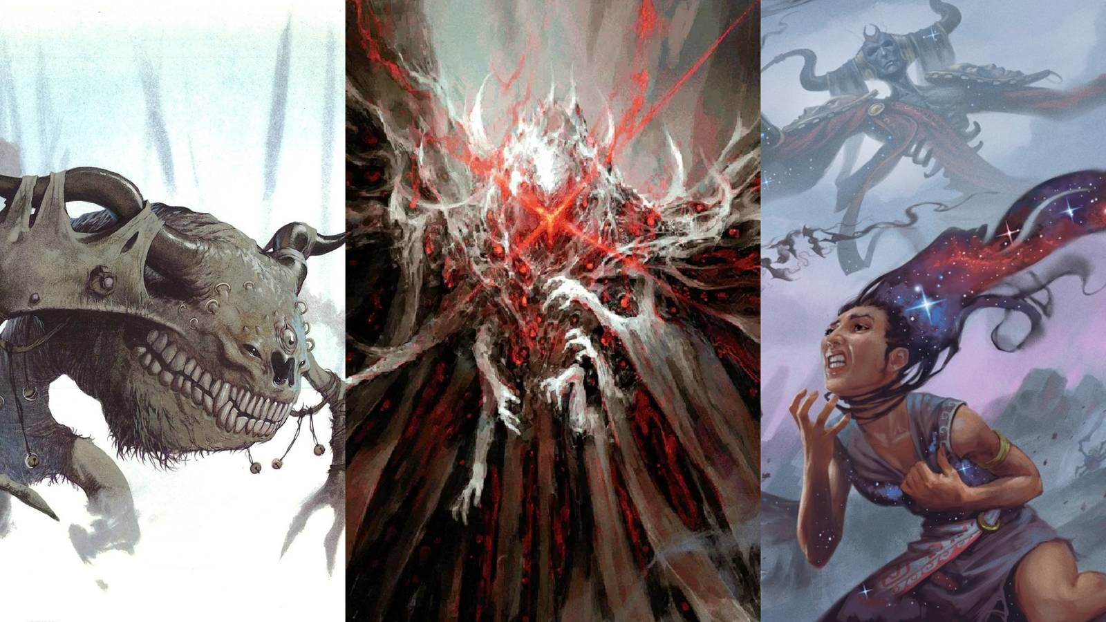valgavoth mtg commander deck VALGAVOTH, HARROWER OF SOULS (BORDERLESS) Duskmourn: House Of Horror: Harrower of Souls and draw a card. How To Build A Valgavoth,