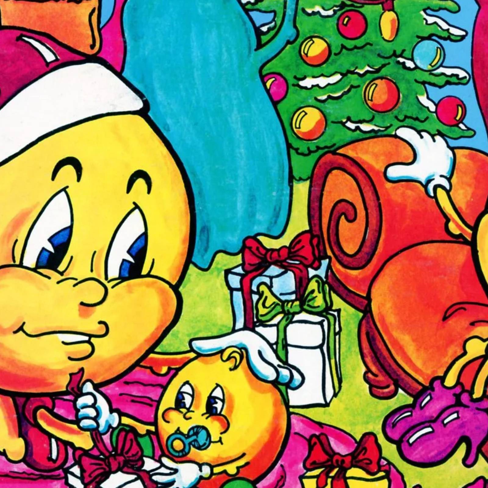 Pac Man Christmas Card
