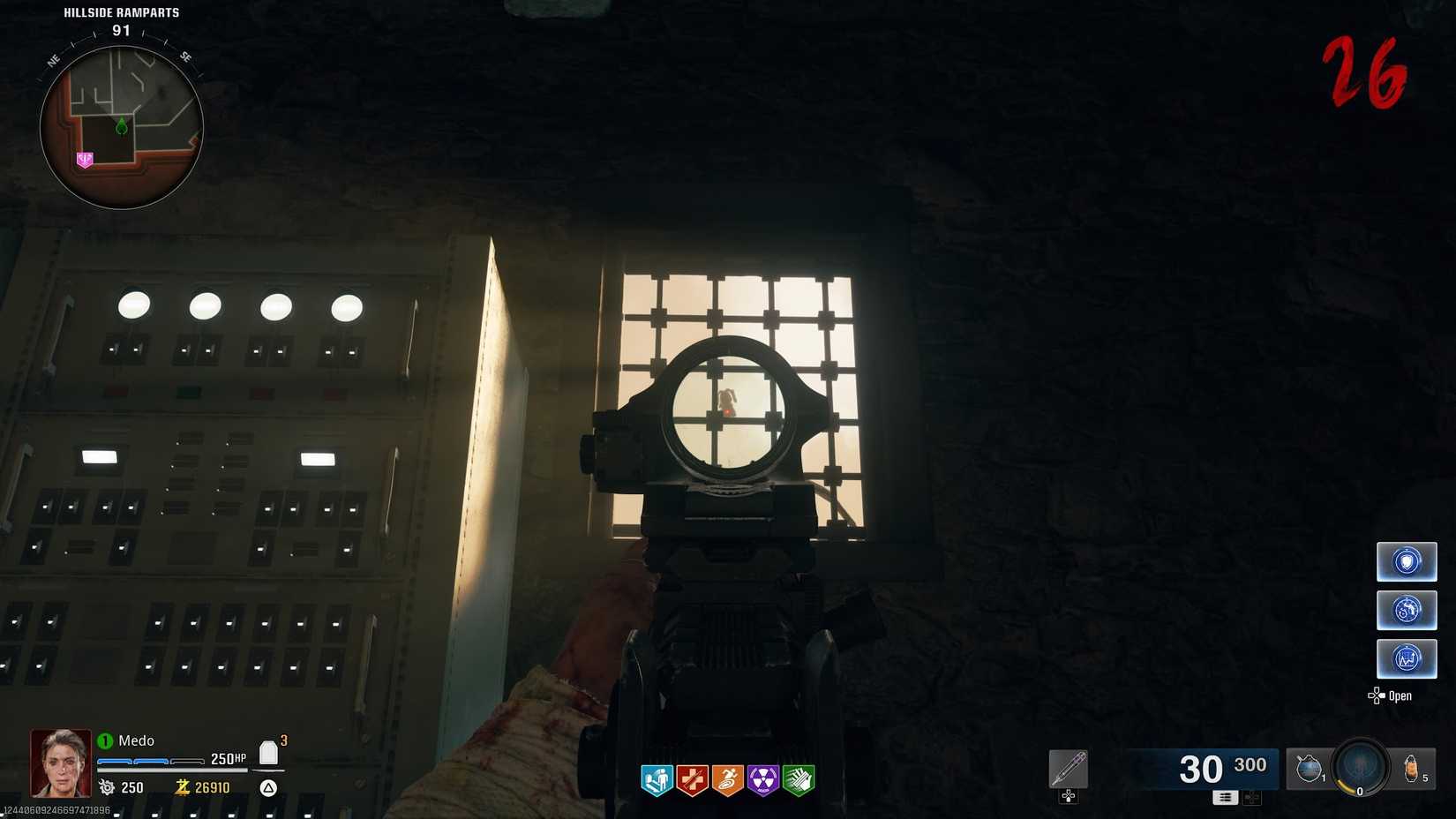 Player is aiming at Mr Peeks - bo6