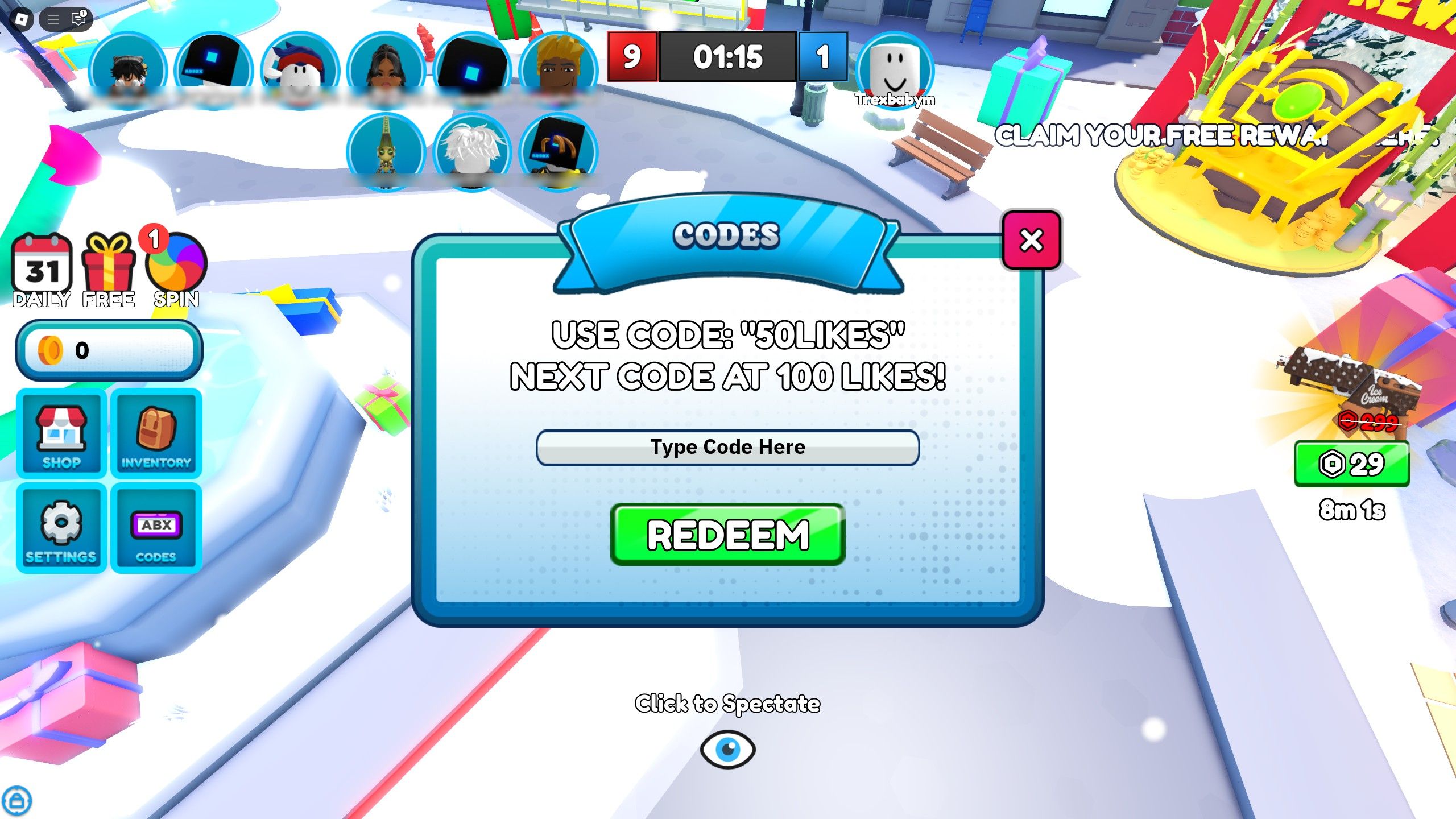 Seekers Codes - Roblox