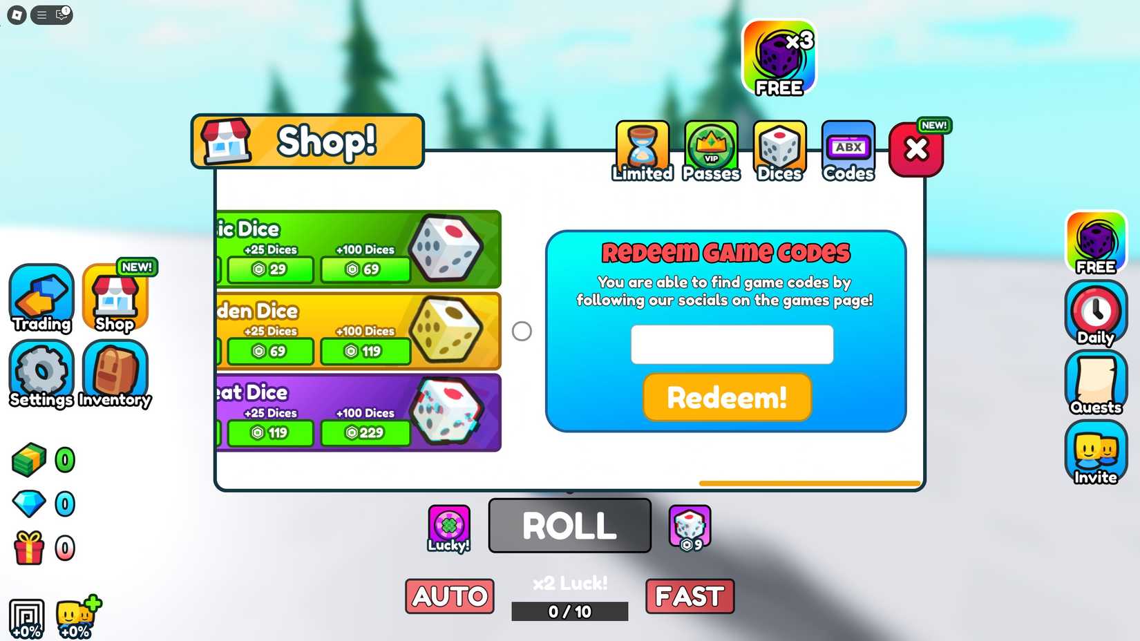 Flying RNG Codes - Roblox