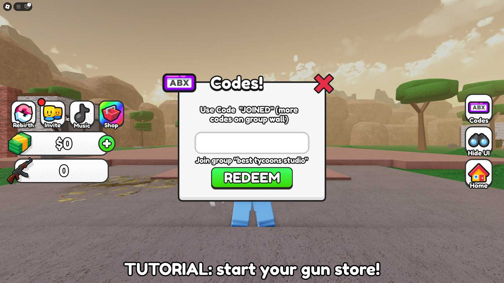 Gun Store Tycoon Codes - Roblox