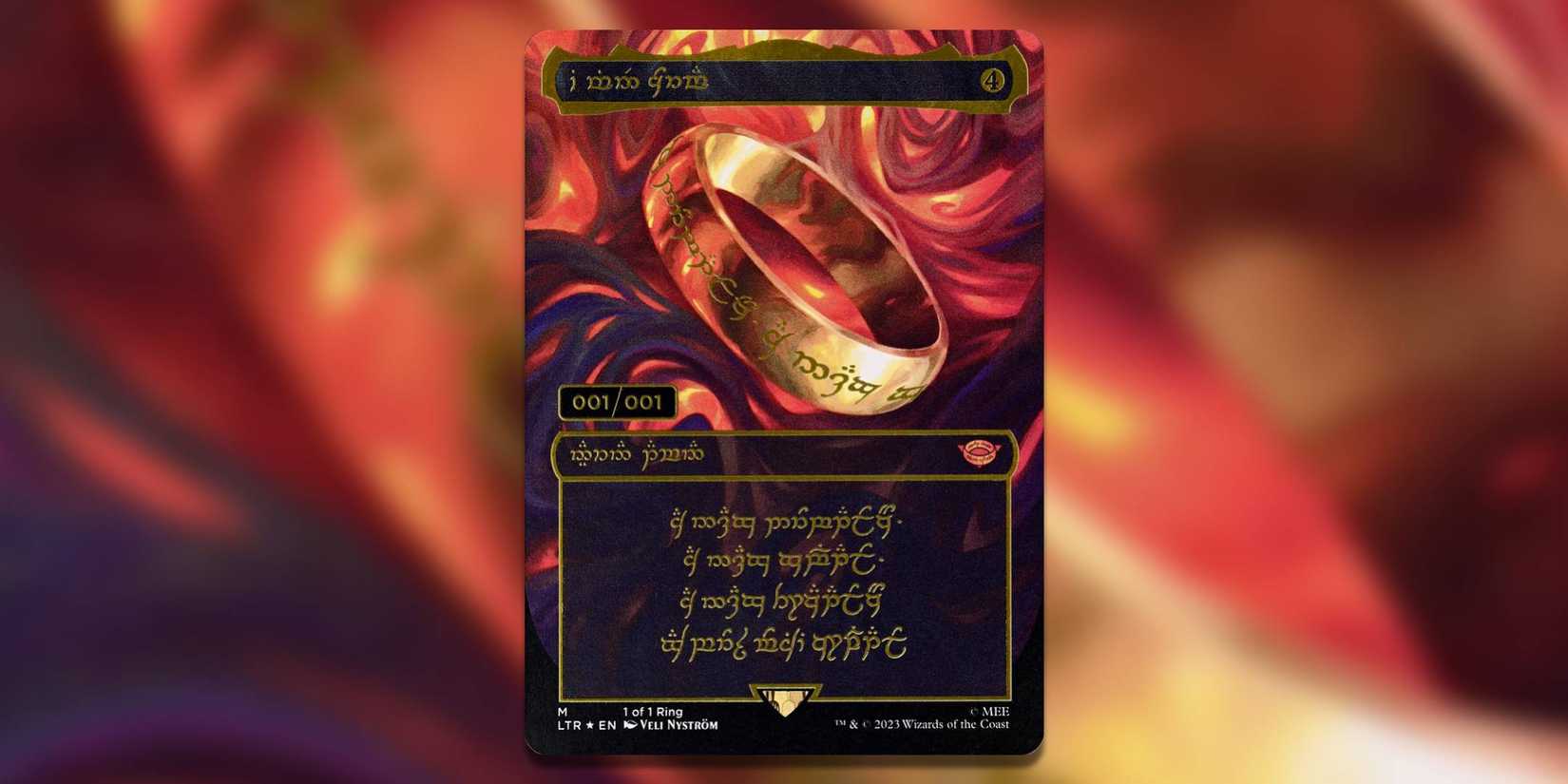 mtg serialized ring card The One - Foil - The 5 Serialized Cards That