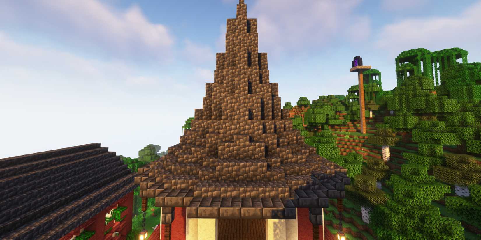 Minecraft Rook Tower Minecraft Castle Roof Reinforced Guard Tower W Roof Blueprints For