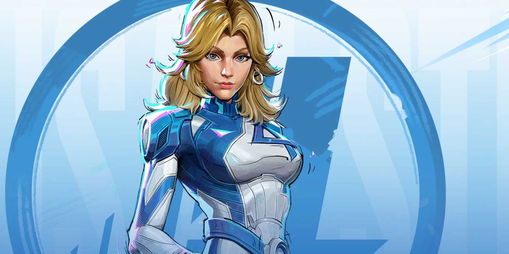 Invisible Woman as she appears in Marvel Rivals, wearing a slightly ...