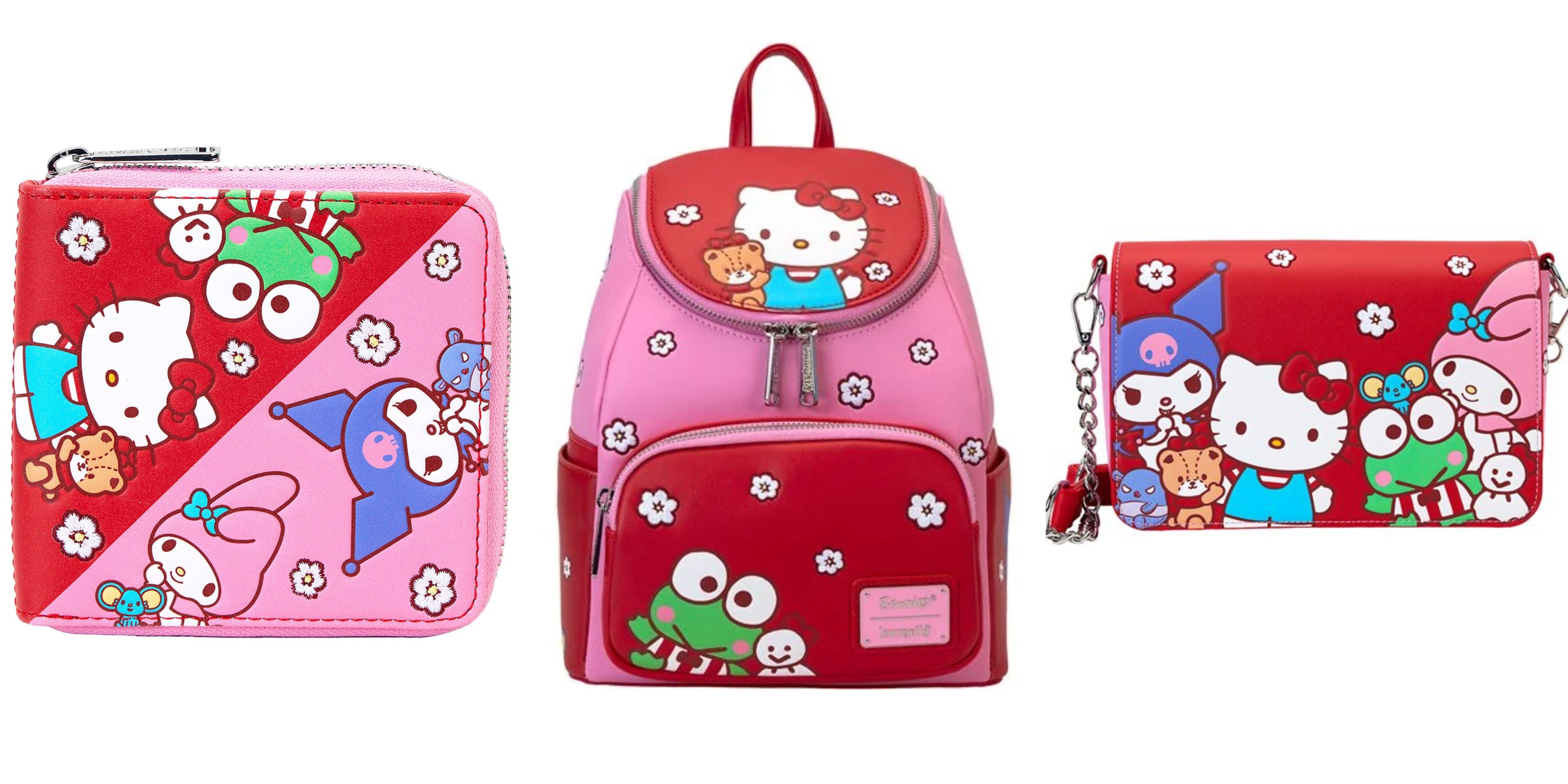 hello kitty collage backpack Pink Western All-over Print This backpack is the perfect combination of fashion and fandom Sanrio Hello Kitty College Bags