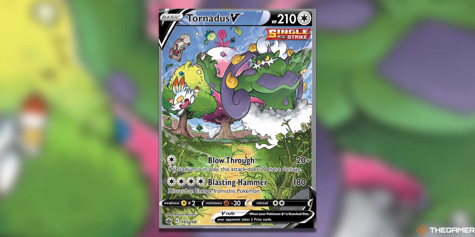 tornadus v pokemon card value Pokmon TCG - Chilling Reign 185/198 Colorless Retreat Cost Tornadus VMAX - Chilling Reign