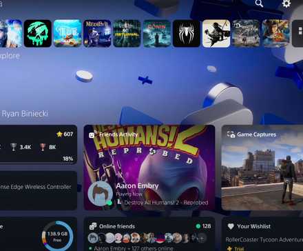 ps5 ui welcome hub